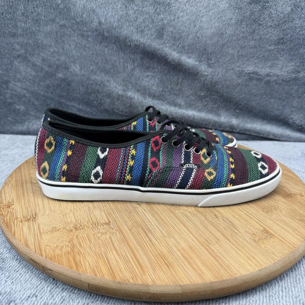 Vans Authentic Shoes Womens Size 7.5 Multicolor Aztec Tribal Canvas Sneakers